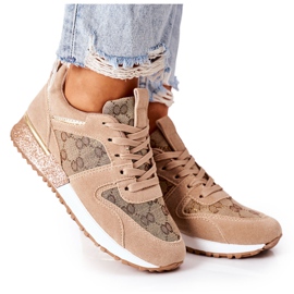 NEWS Calzado Deportivo Deportivas Beige y Dorado Aruba marrón