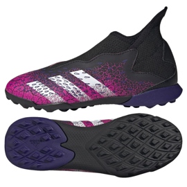 Botas de fútbol adidas Predator Freak .3 Ll Tf Jr FY7637 negro rosado