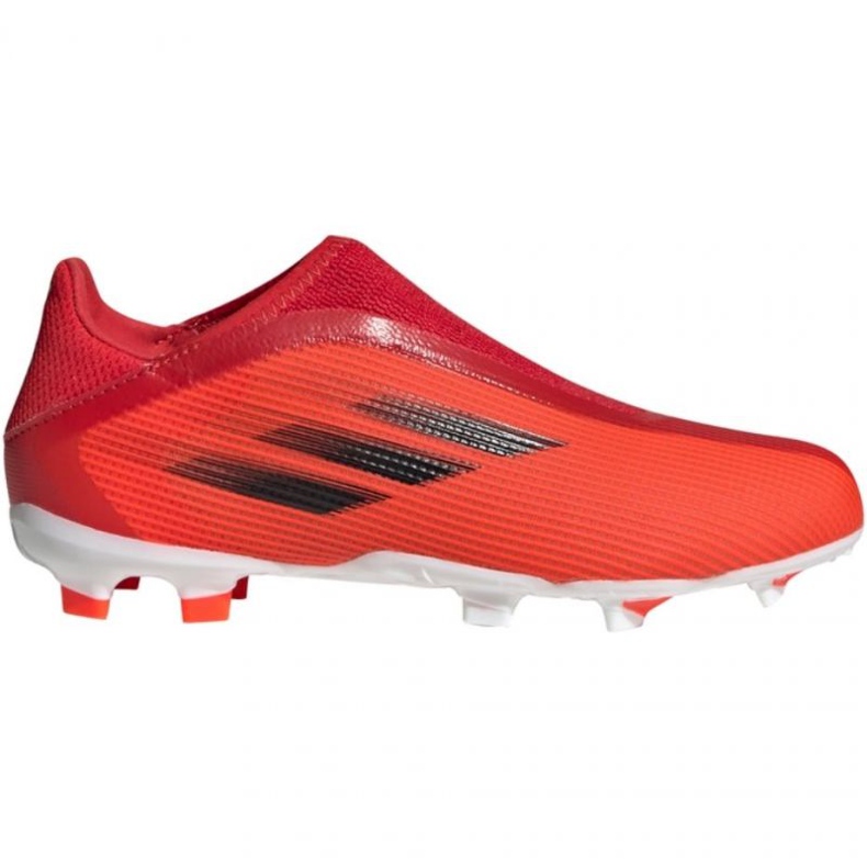 Botas de fútbol adidas X Speedflow.3 Fg Ll Jr FY3257 multicolor naranjas y tintos