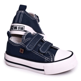 Zapatillas bajas para niños con velcro Big Star HH374097 Azul marino