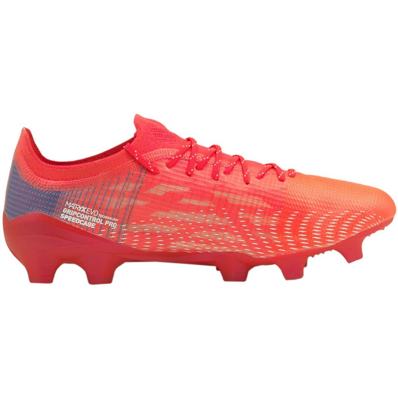 Botas de fútbol Puma Ultra 1.3 Fg Ag M 106477 02 rojo naranjas y tintos