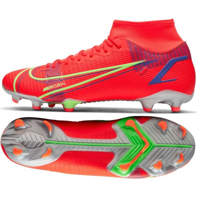 Calzado de fútbol Nike Mercurial Superfly 8 Academy Mg M CV0843 600 rojo