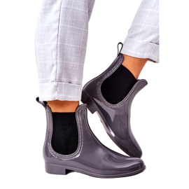 Botas Jodhpur con paraguas gris brillante