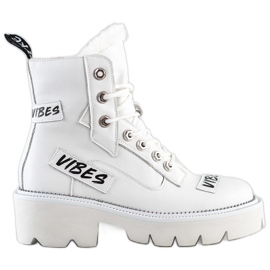 ARTIKER Botas de cuero Vibes blanco