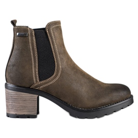 SHELOVET Botas elegantes con purpurina multicolor verde