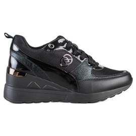 Evento Zapatillas de cuña de moda negro