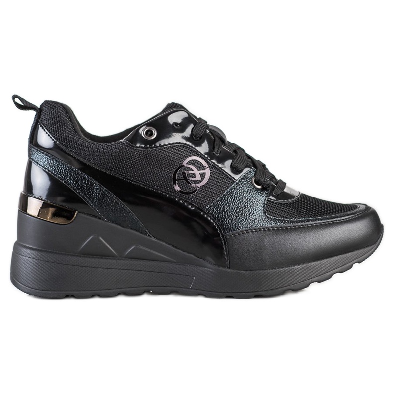 Evento Zapatillas de cuña de moda negro