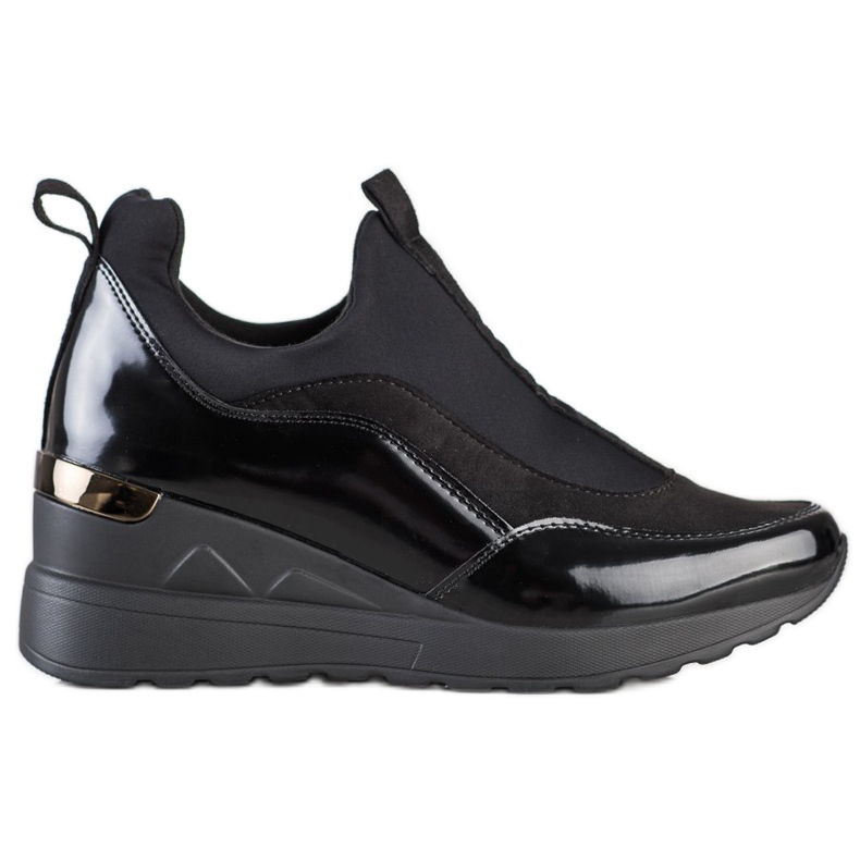 Evento Zapatillas de cuña sin cordones negro