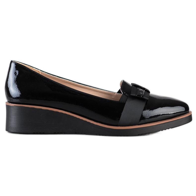 W. Potocki Zapatos con cinta decorativa negro