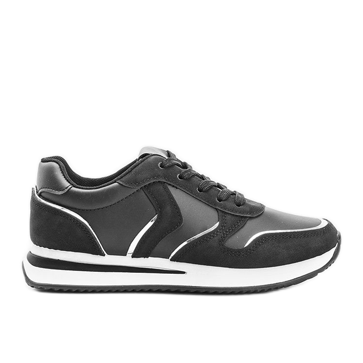 Zapatillas negras con detalles Delta metalizados negro