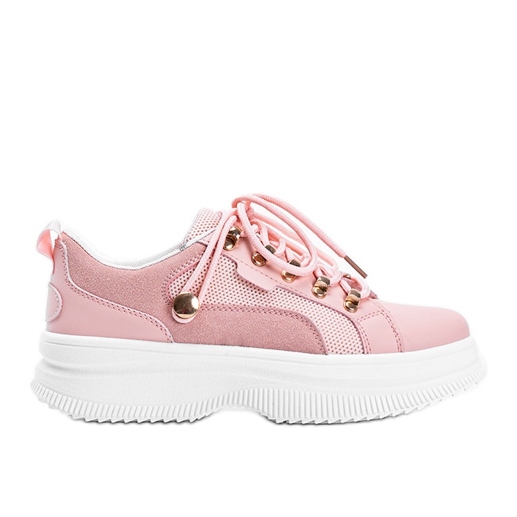 Zapatillas rosas sobre suela alta Tifel rosado