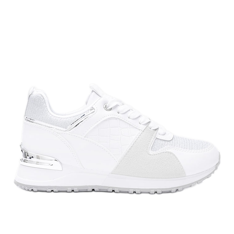 Deportivas blancas con accesorios Yoisya plateados blanco Deportivas blancas con accesorios Yoisya plateados blanco