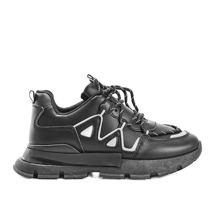 Zapatillas negras con inserciones Filua reflectantes negro Zapatillas negras con inserciones Filua reflectantes negro