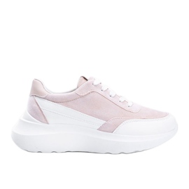 Deportivas beige con detalles blancos sobre suela alta Barteks