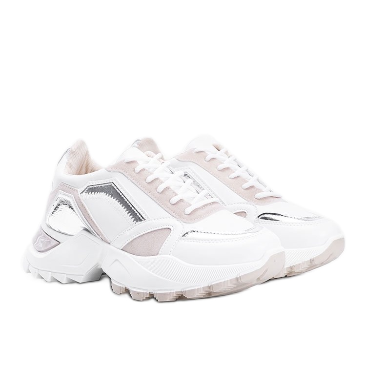 Deportivas Gordani beige con inserciones metálicas