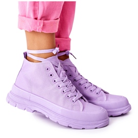FJ1 Zapatillas altas de suela grande Violet Trissy violeta