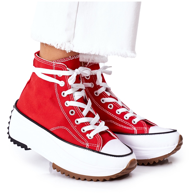Zapatillas altas en la plataforma Electric Love Red rojo