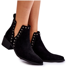 PA1 Black Western Botines calados negros
