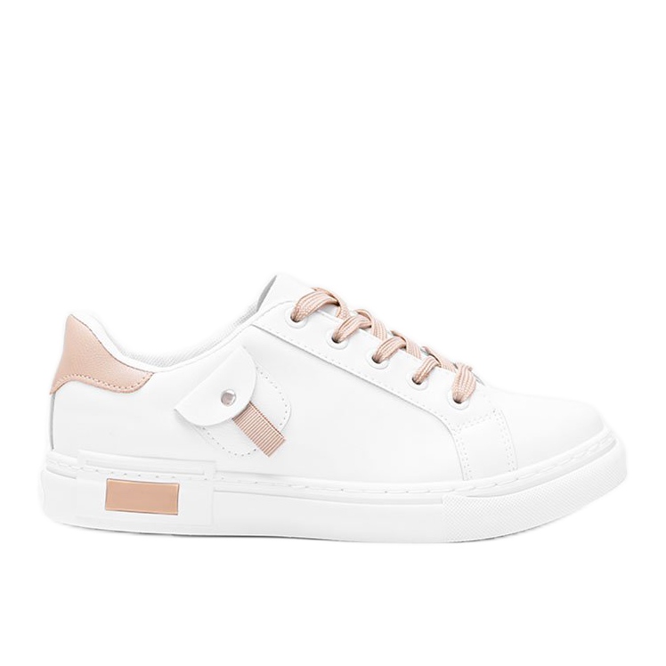 Zapatillas blancas y beige con bolsillo decorativo de Nandina blanco