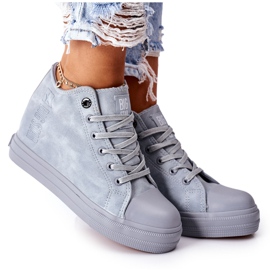 Zapatillas de cuero con cuña Big Star II274094 Azul