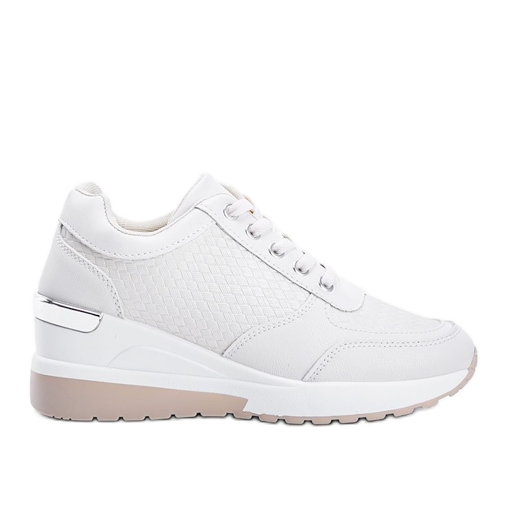 Zapatillas de cuña beige con patrón Dianne trenzado