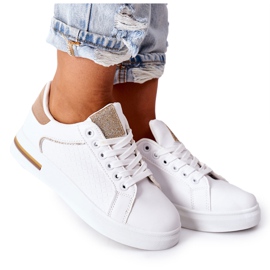 Calzado deportivo Zapatillas en la plataforma blanco y beige Lola