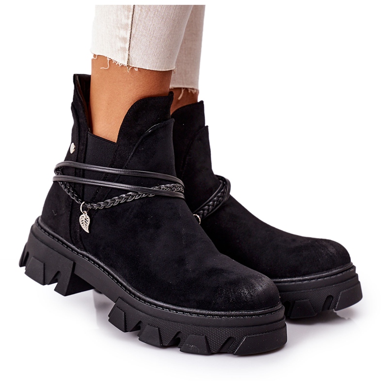 PS1 Botas cálidas Botas negras de Jodhpur Buena idea negro
