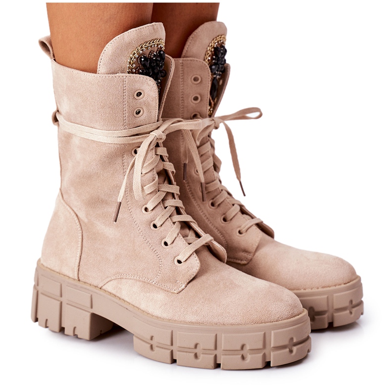 PS1 Trabajadores de gamuza cálida con piedras de Hadley beige