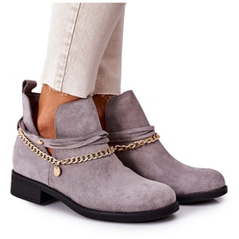 PS1 Botas de ante con cadena Grey Elvira gris PS1 Botas de ante con cadena Grey Elvira gris