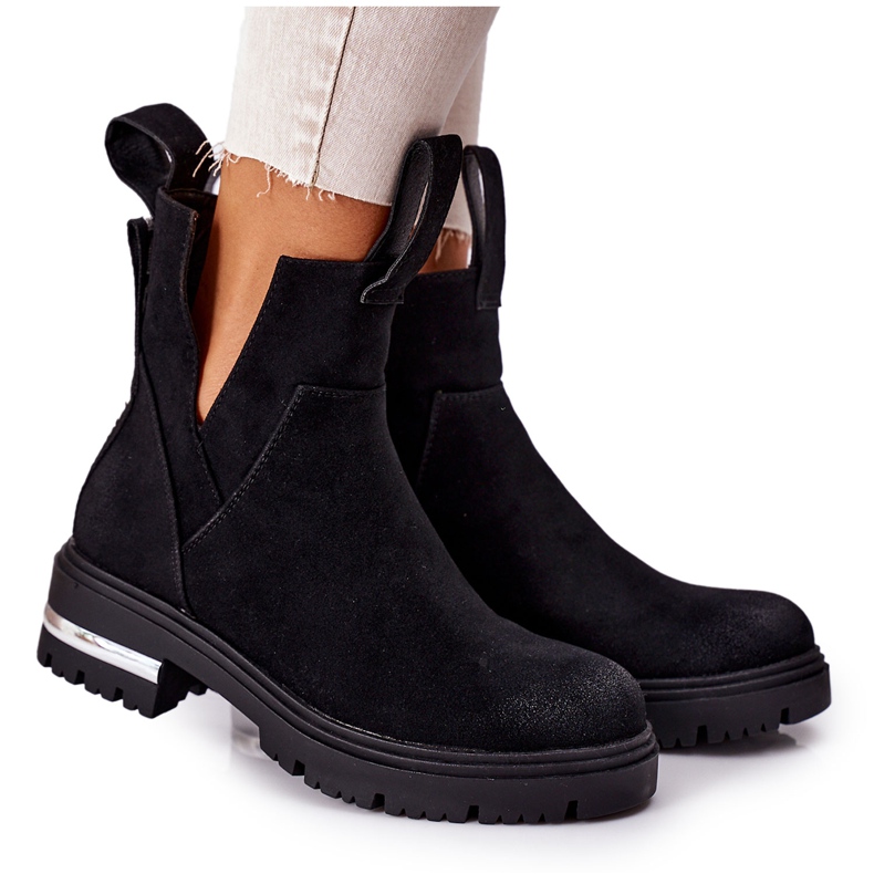 PS1 Botas Warm Booties Jodhpur con cremallera Black My Way negro