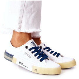Zapatillas Mujer Piel Big Star II274132 Blanco azul marino
