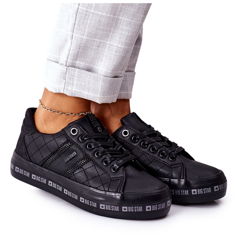 Zapatillas de cuero On The Big Star II274070 Plataforma negra negro