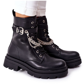 Botas de trabajo negras con cadena Midtown negro