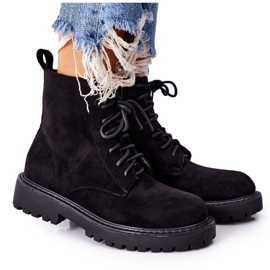 PS1 Botas Ante Cremallera Negro Belados