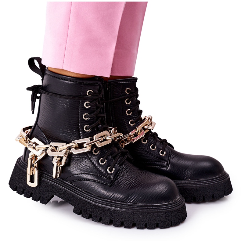 Botas de grial negras de gran estilo negro Botas de grial negras de gran estilo negro