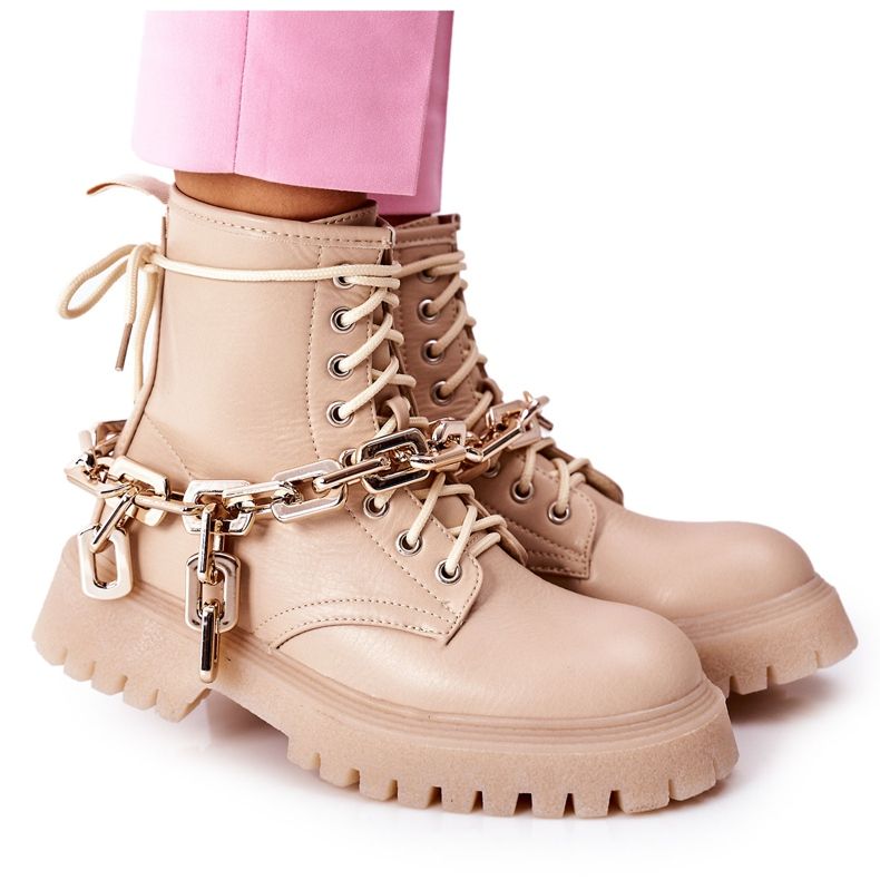 PS1 Botas de Grail beige con estilo PS1 Botas de Grail beige con estilo