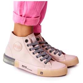 Zapatillas Altas de Piel Big Star II274138 Rosa