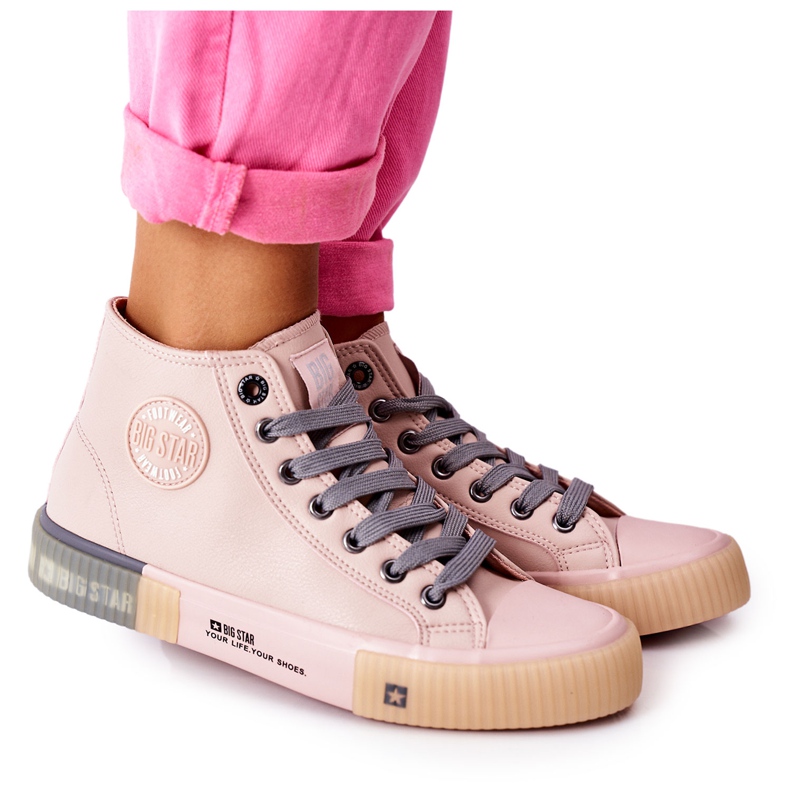 Zapatillas Altas de Piel Big Star II274138 Rosa rosado