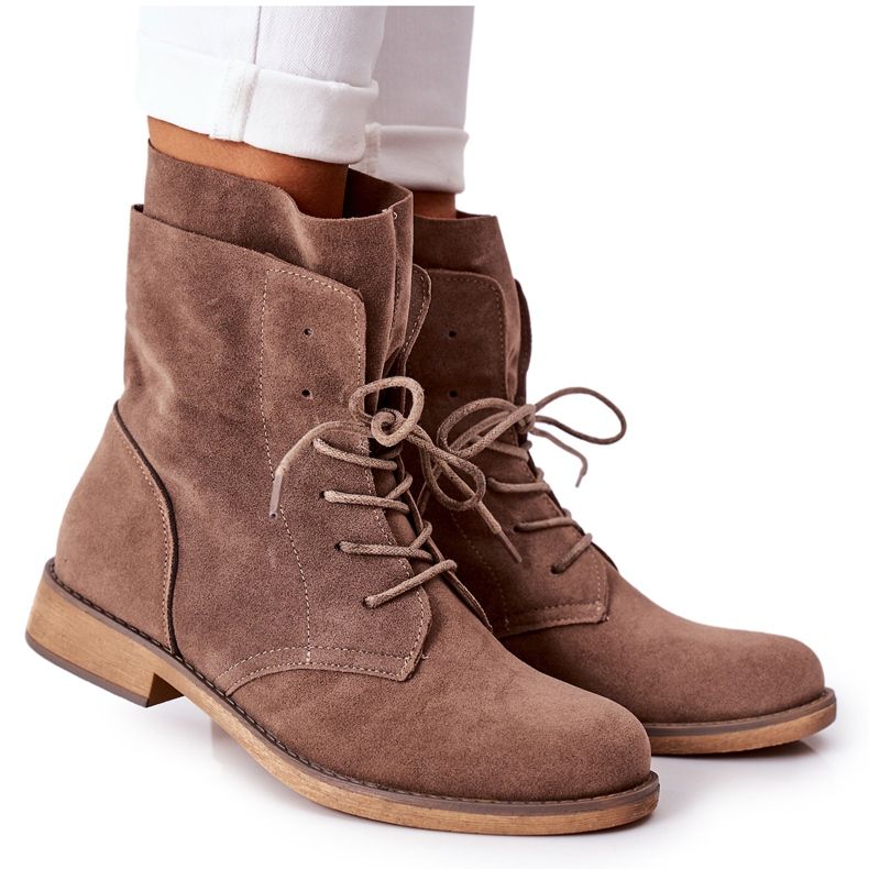 PS1 Botas Con Doble Parte Superior Marrón Claro Violetta caqui PS1 Botas Con Doble Parte Superior Marrón Claro Violetta caqui