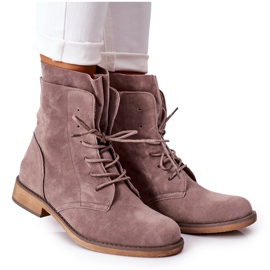 PS1 Botas Con Doble Vástago Taupe Violetta gris