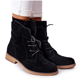 PS1 Black Violetta Botas negras con doble parte superior negro