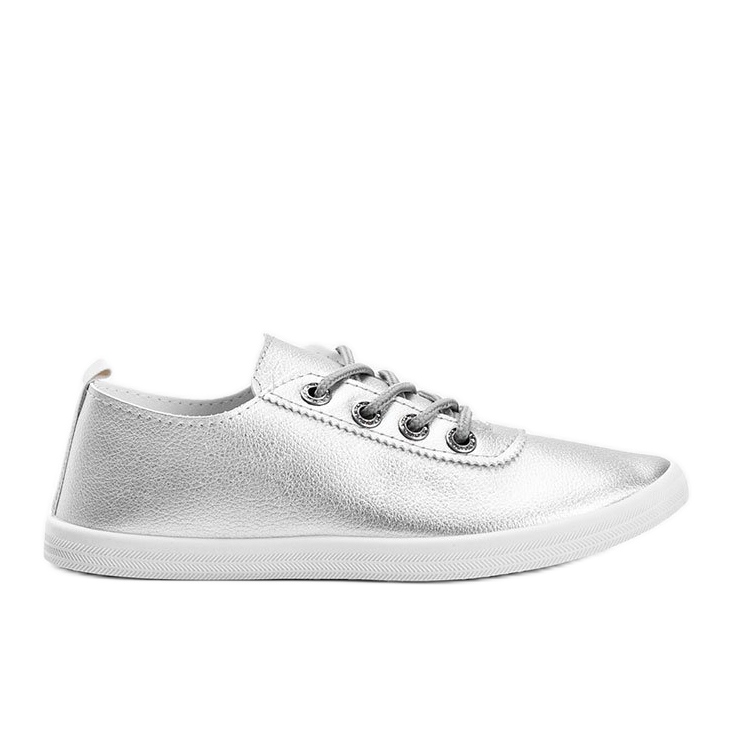 Zapatillas clásicas plateadas con circonita Silisov plata