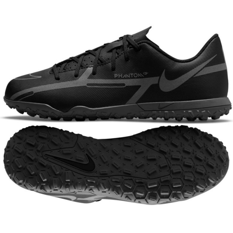 Zapatillas de fútbol Nike Phantom GT2 Club Tf Jr DC0827 004 negro negro