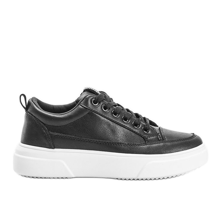 Zapatillas negras con suela gruesa Aruba negro