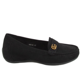 Black Mocasines negros de mujer H8192 Negro