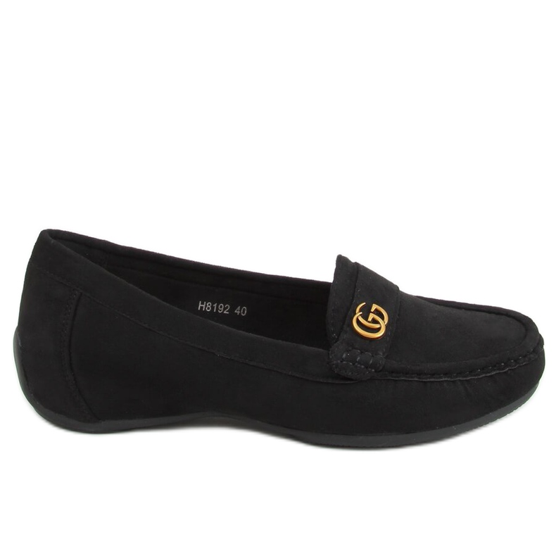 Black Mocasines negros de mujer H8192 Negro