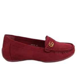 Mocasines de mujer burdeos H8192 Burdeos rojo Mocasines de mujer burdeos H8192 Burdeos rojo