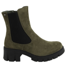 Botines Chelsea verdes para mujer JJ03P Verde
