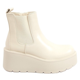 Botas beige de suela alta QT22P Beige