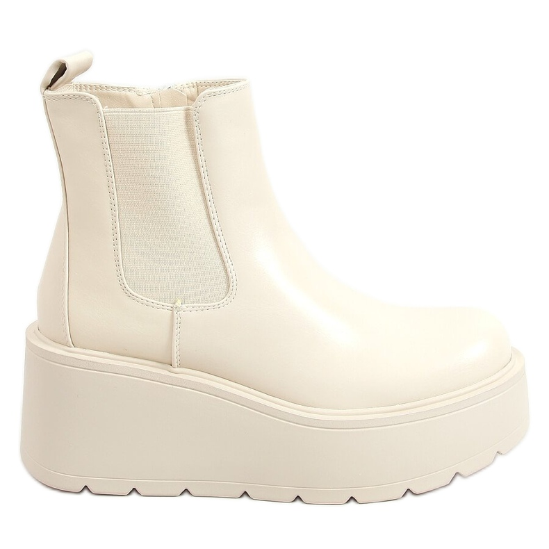 Botas beige de suela alta QT22P Beige